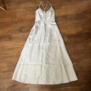 Alfred Sung Palomino V-Neck Maxi Dress